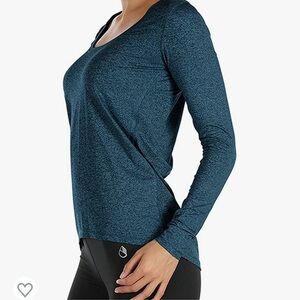NEW ICYZONE Royal Blue Long Sleeve Workout Top Sz. MD